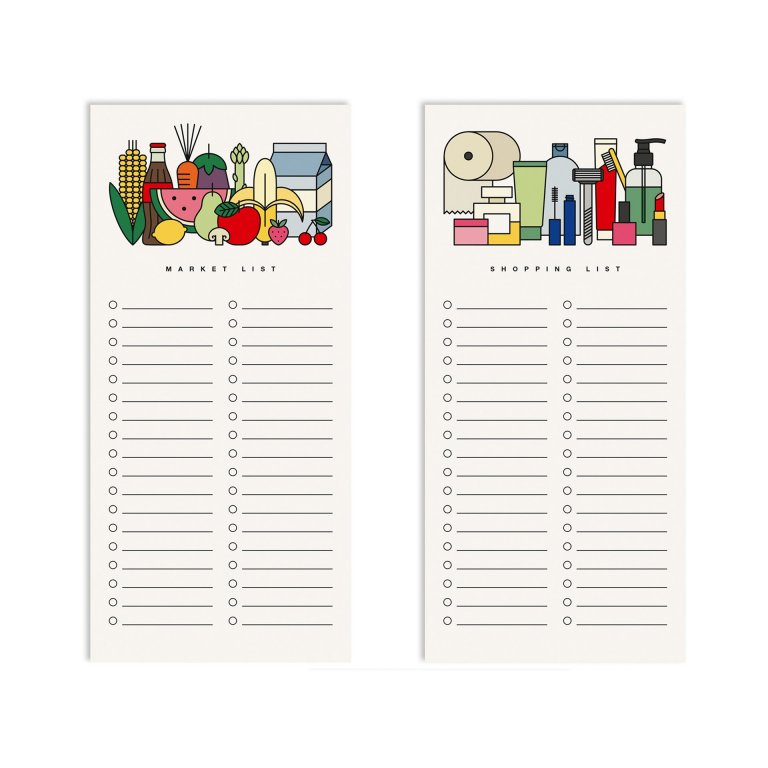 Red Fries notepad, no cover, shopping list