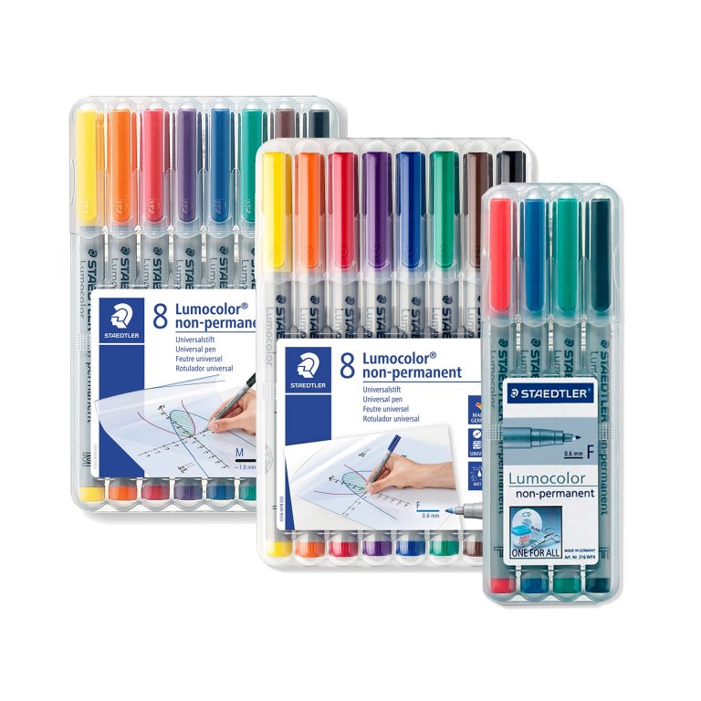 Staedtler Lumocolor Non-Permanent Marker Pen Single - Various Colours and  Widths