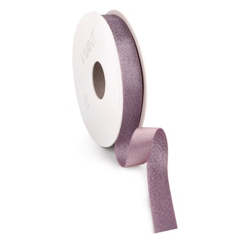 Lurex satin ribbon w = 15 mm, l = 15 m, 100 % polyester, purple