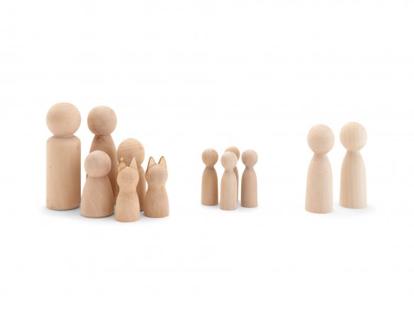 Spielfiguren Holz, natur