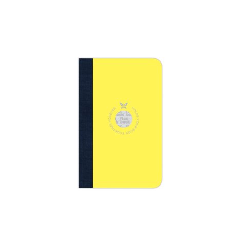 The Writing Fields Notebook Flexbook 9 x 14 cm, lined, 80 sheets, yellow