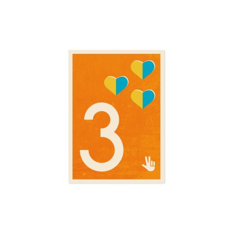 Numeri di carta riciclata da cartolina Monimari DIN A6, 105 x 148 mm, 350g/m², FSC, 3