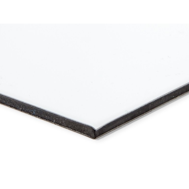 Steel LDPE composite board, white