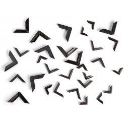 Haya esquinas forma cuadrada, negro