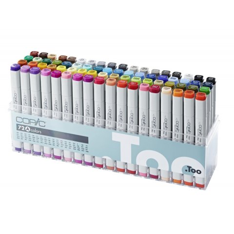 Set da 72 Copic Marker Set di 72 A, 59 colori, 10 grigi, 100, 110, 0