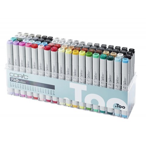 Copic Marker, set of 72 set of 72 B, 36 colours, 34 grey, 100, 110