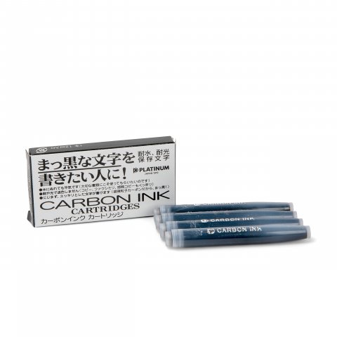 Platinum Carbon Ink 4 cartridges for Artwork Pen, waterproof, black