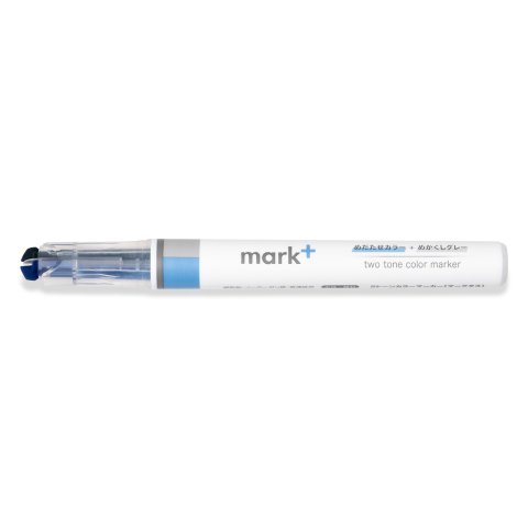 Kokuyo 2-Farben-Markierungsstift Mark + zwei Spitzen, grau und blau