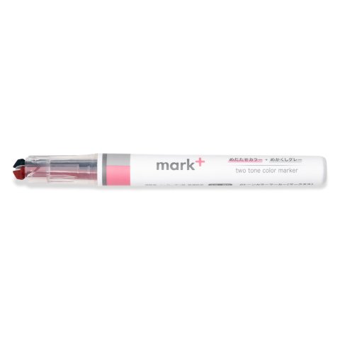 Kokuyo 2-Farben-Markierungsstift Mark + zwei Spitzen, grau und pink