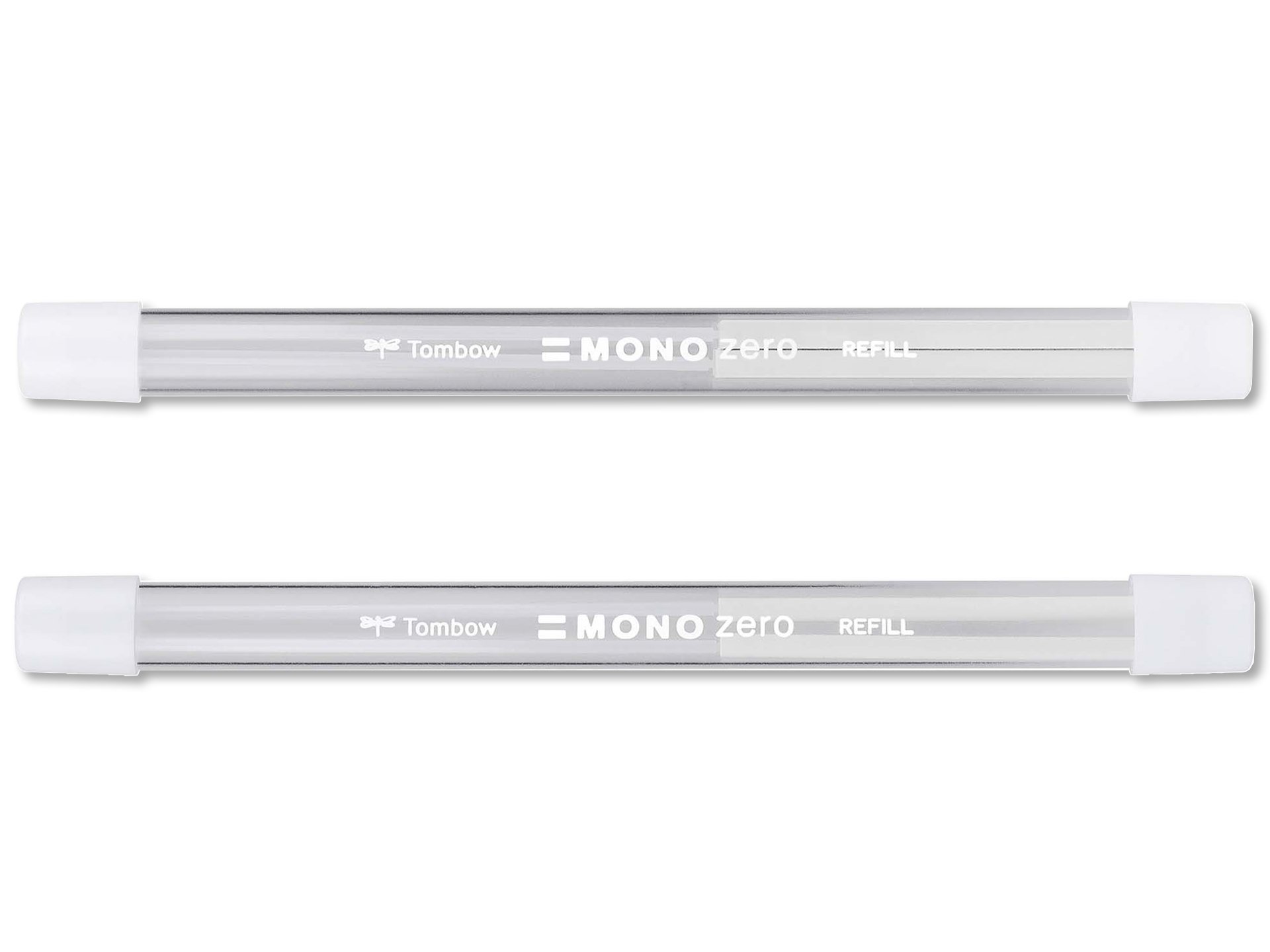 Tombow MONO Zero Round Eraser 2.3mm Diameter Choice of Black or Silver barrel