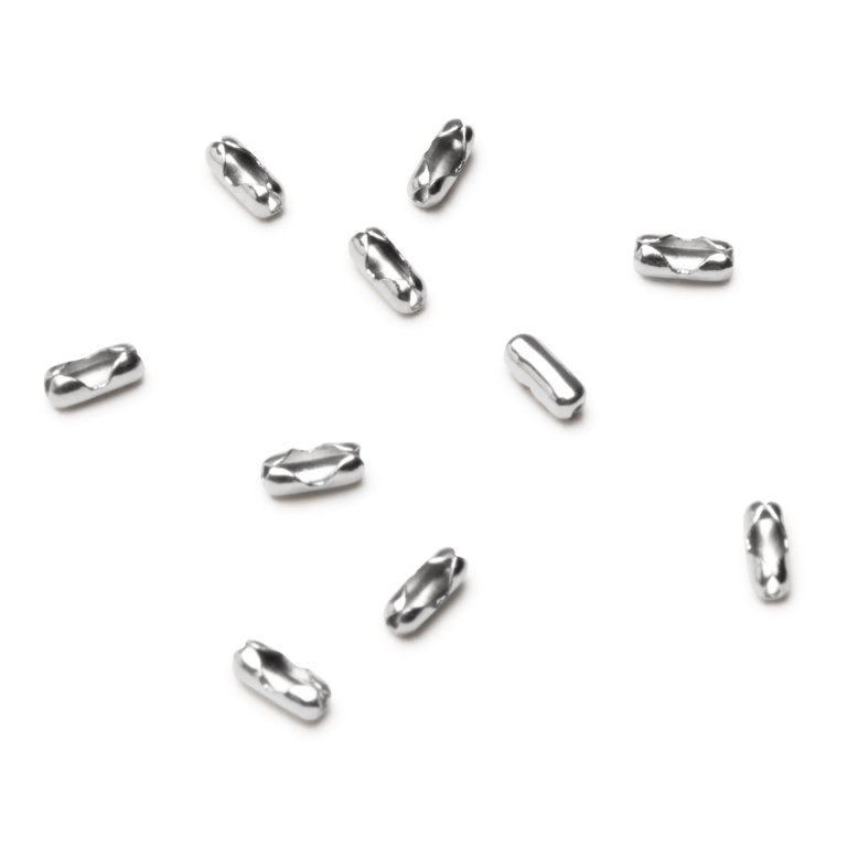 Clip fastener for ball chain, nickel-plated