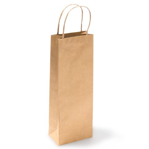 Gift bag, recycled paper 130 x 360 x 80 mm, 125 g, brown