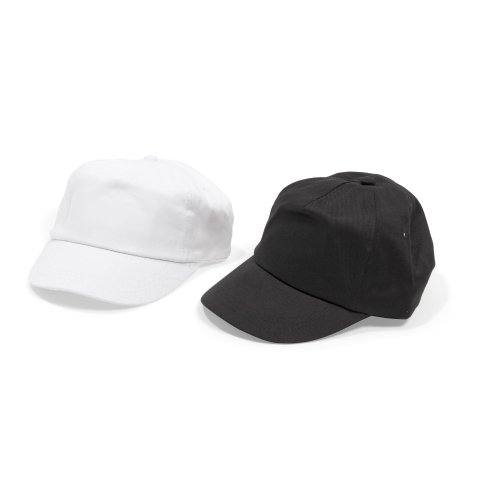Cap with visor cotton, white, adjustable size: 495 - 560 mm