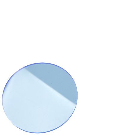 Vetro acrilico GS trasparente Cerchio, Ø 80 mm, s = 3 mm, blu fluorescente