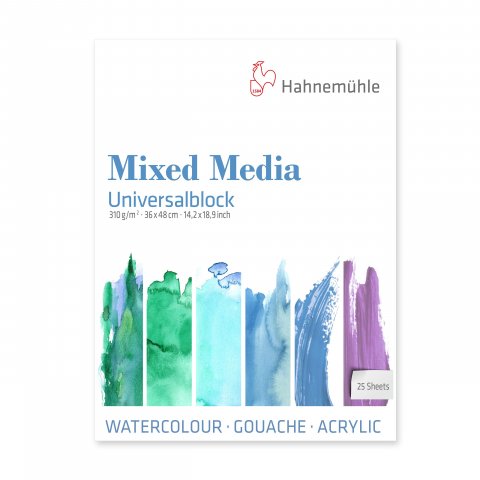 Hahnemühle Mixed Media pad 310 g/m² 360 x 480 mm, fine grained, 25 sheets, glue bindin