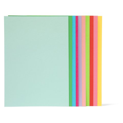 Tonpapier farbig Mixpack 120 g/m², 500 x 700, 10 Blatt Frühlingfarben