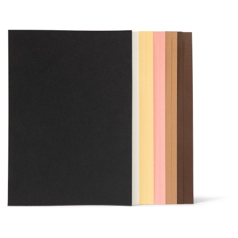 Tonpapier farbig Mixpack 120 g/m², 500 x 700, 10 Blatt Hautfarben