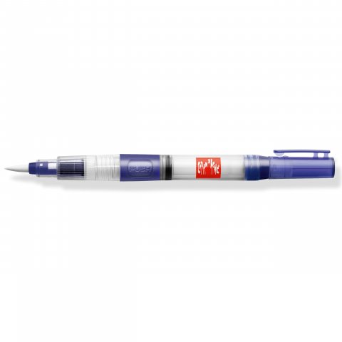 Caran d'Ache Waterbrush Pinselspitze l=12 mm, blau, Wassertank im Schaft