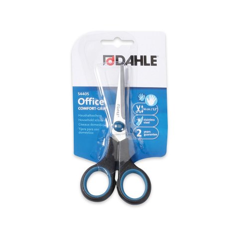 Dahle Office Comfort Grip household scissors righthander, 5,5' (140 mm), Nr. 54405, blister pack