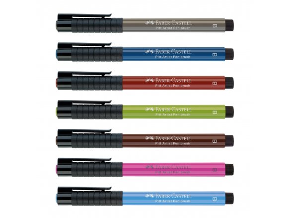 bewaker Dekbed op gang brengen Buy Faber-Castell Pitt artist pen, brush, coloured online at Modulor