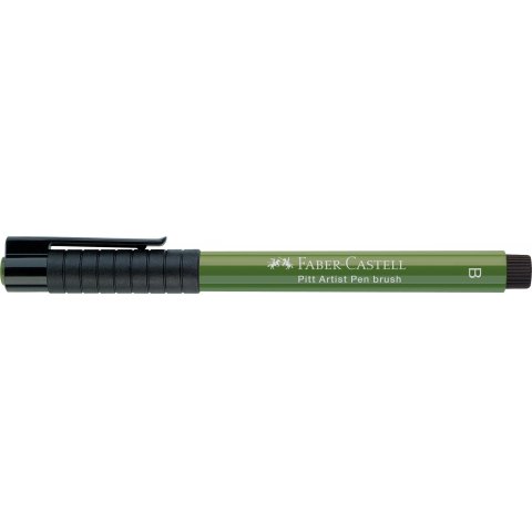 Faber-Castell Pitt Artista Penna B Penna a inchiostro, pennello, verde ossido di cromo opaco (174)
