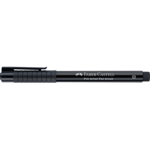 Faber-Castell Pitt Artist Pen B Tuschestift, Pinsel, schwarz (199)