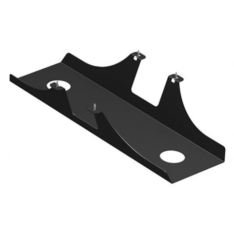 Cable tray for Modulor tables, can be added 110x170x600mm, incl.screws, black RAL 9011FS