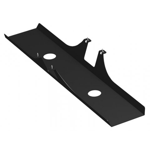 Cable tray for Modulor tables, can be added 110x170x1000mm, incl.screws, black RAL 9011FS