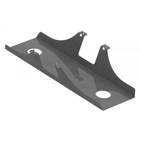 Cable tray for Modulor tables, can be added 110x170x600mm, incl.screws, steel raw, lacquer GL