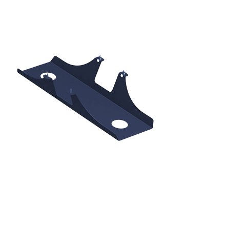 Cable tray for Modulor tables, can be added 110x170x600mm, steel blue, RAL 5011 FS