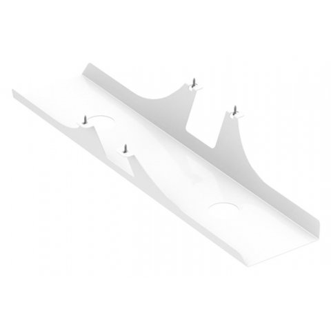 Cable tray for Modulor tables, can be added 110x170x800mm, incl.screws, white RAL 9016FS
