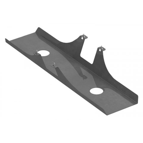 Cable tray for Modulor tables, can be added 110x170x800mm, incl.screws, steel raw, lacquer GL
