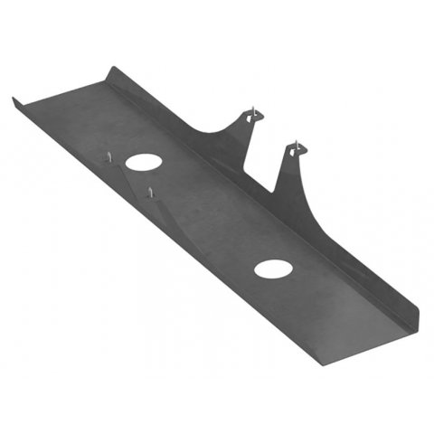 Cable tray for Modulor tables, can be added 110x170x1000mm, incl.screws, steel raw, lacquer GL
