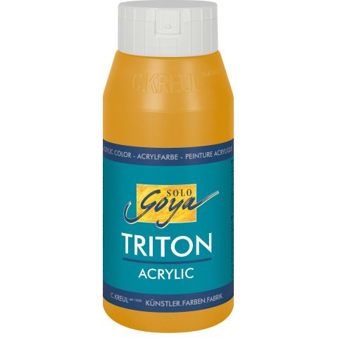 Kreul Acrylfarbe Triton Acrylic Liquid Flasche 750 ml, Lichter Ocker (04)