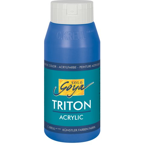 Kreul Acrylfarbe Triton Acrylic Liquid Flasche 750 ml, Kobaltblau imit. (07)
