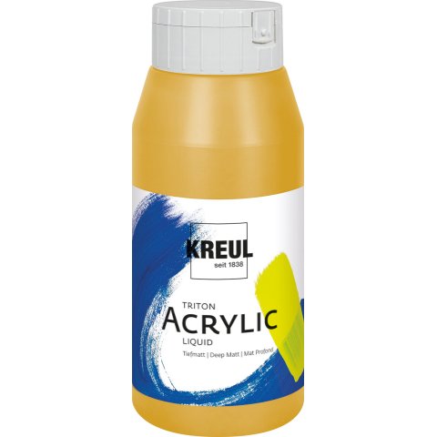 Kreul Acrylfarbe Triton Acrylic Liquid Flasche 750 ml, Gold (30)