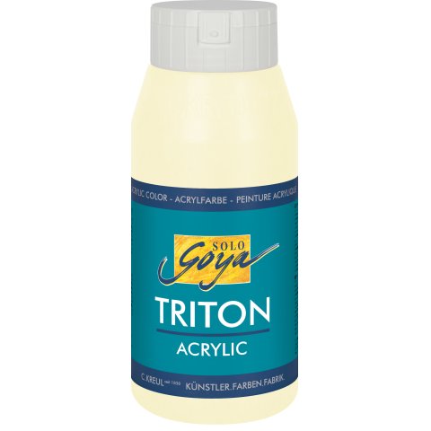 Kreul Acrylfarbe Triton Acrylic Liquid Flasche 750 ml, Neapelgelb (34)