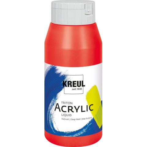 Kreul acrylic paint Triton Acrylic Liquid Bottle 750 ml, Franconian red (77)