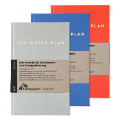 Calendario settimanale Ein guter Plan, copertina in lino