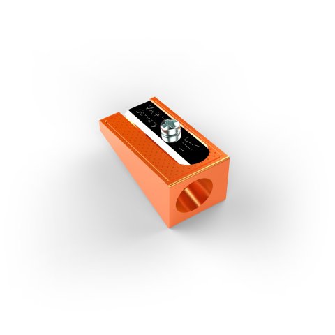 Temperamatite, temperamatite singolo N. 070, a forma di cuneo, per perni ø 8 mm, arancione