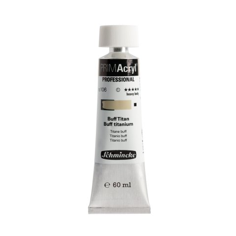 Pintura de maquillaje acrílico primacryl Tubo metálico 60 ml, Buff Titan (106)