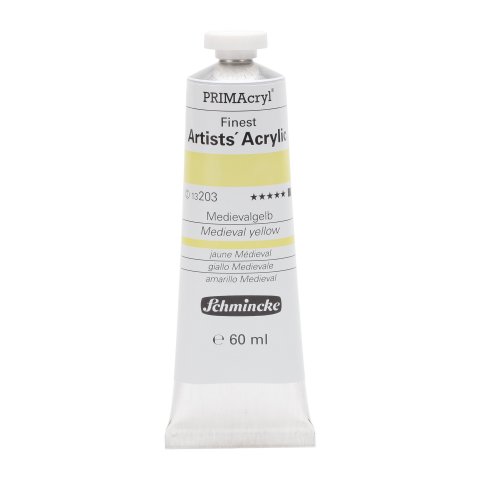 Schmincke Acrylfarbe Primacryl Metalltube 60 ml, Medievalgelb (203)