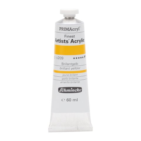 Pintura de maquillaje acrílico primacryl Tubo de metal 60 ml, amarillo brillante (209)