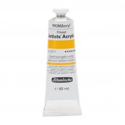 Trucco vernice acrilica primacryl Tubo metallico da 60 ml, medio giallo cadmio (211)
