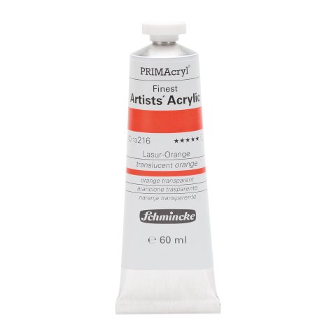 Schmincke Primacryl acrylic paint metal tube 60 ml, glaze orange (216)