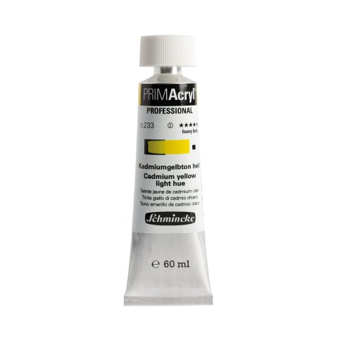 Schmincke Primacryl acrylic paint metal tube 60 ml, cadmium yellow light (233)