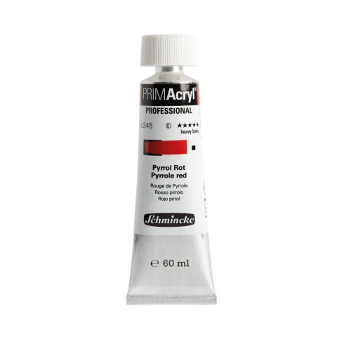 Schmincke Acrylfarbe Primacryl Metalltube 60 ml, Pyrrol Rot (345)