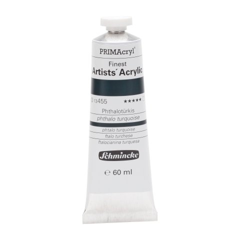 Trucco vernice acrilica primacryl tubo metallico 60 ml, ftaloturchese (455)