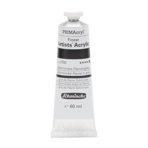Pintura de maquillaje acrílico primacryl tubo de metal 60 ml, maquillaje Paynes gris (790)