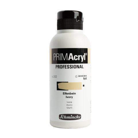 Schmincke Acrylfarbe Primacryl PE-Flasche 250 ml, Elfenbein Fluid (202)